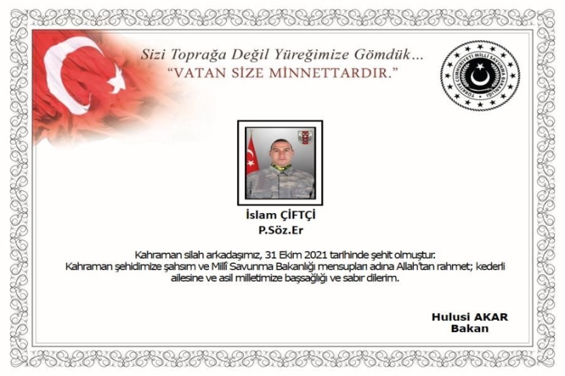 ACI HABER BİR ASKER ŞEHİT OLDU