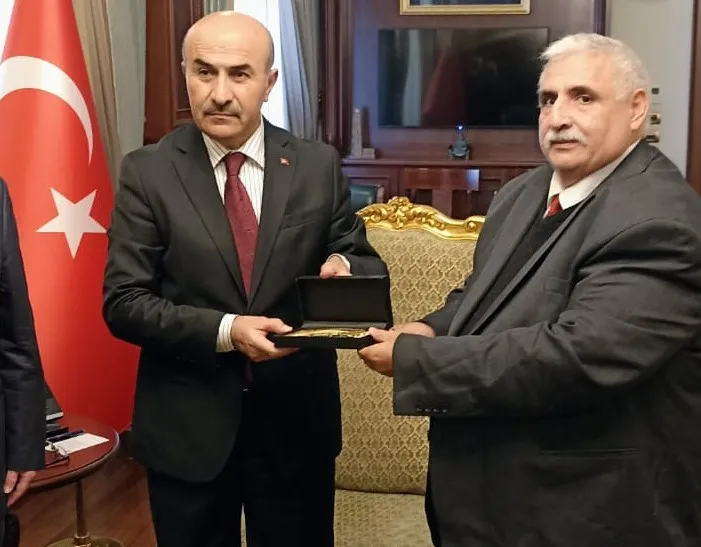 Türkoğlu, Emniyet Genel Müdürlüğü görevine atanan Sn. Mahmut Demirtaş’a hayırlı olsun ziyaretinde bulundu