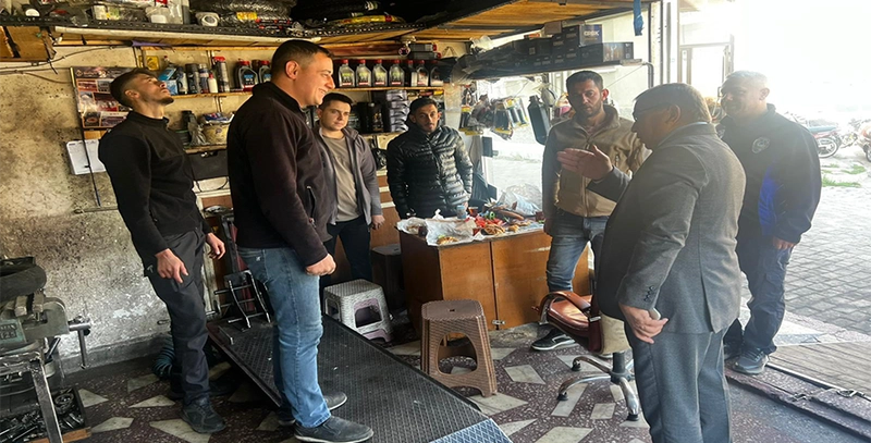 Şuhut Belediye Başkanı Özaşkın, çarşı esnafını ziyaret etti