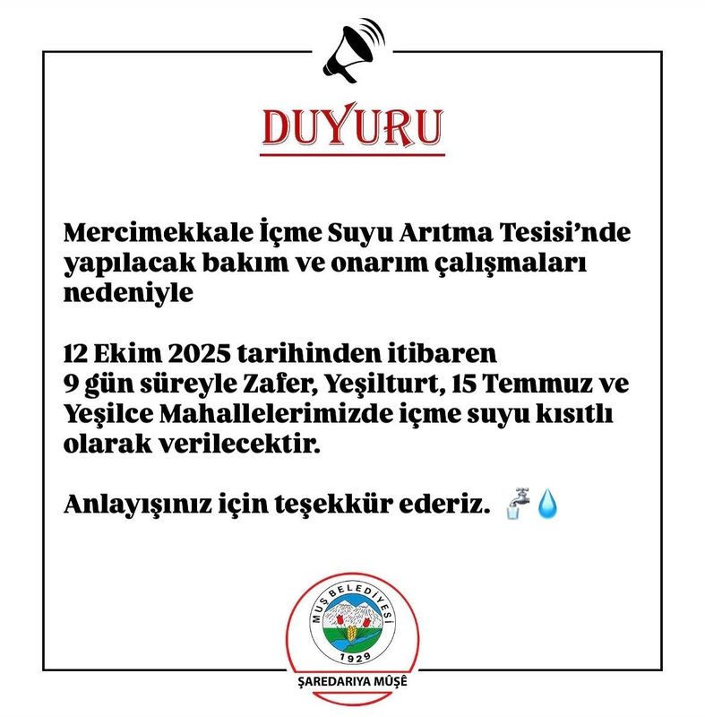 Mercimekkale İçme Suyu Arıtma Tesisi