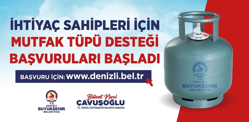Denizli Büyükşehir Belediyesi Tüp Desteği ile Ailelerin Mutfak Masraflarını Hafifletiyor