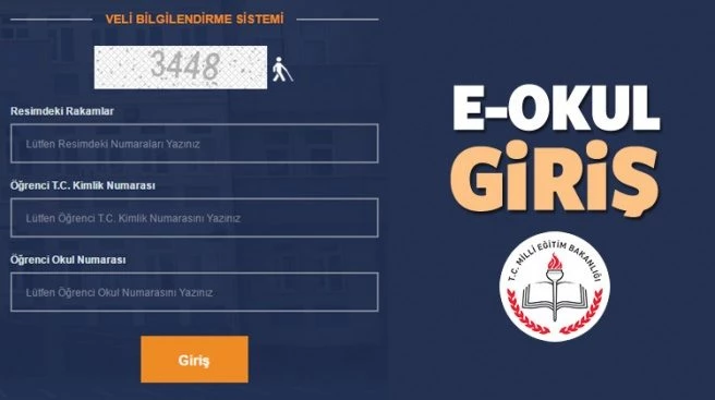 2017 - 2018 e-Okul veli bilgilendirme sistemi (VBS) giriş sayfası