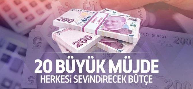 2017 bütçesinde 20 müjde