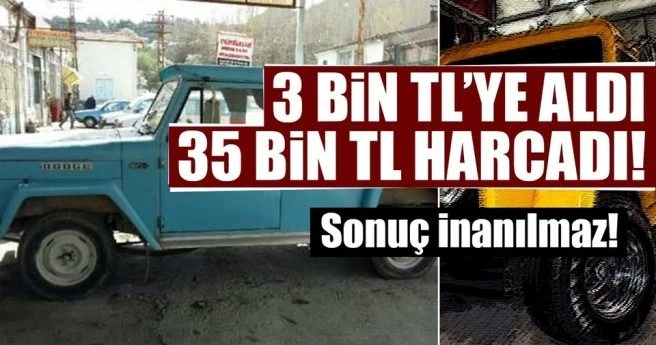 3 BİN TL`YE ALDIĞI OTOMOBİLİ BAŞTAN AŞAĞI YENİLEDİ