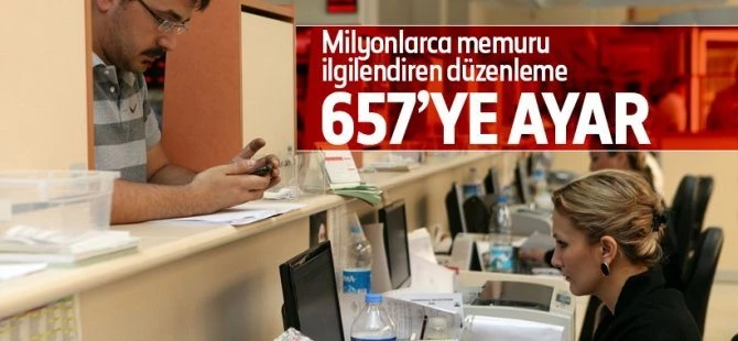 657 sayılı Devlet Memurları Kanunu'na ödül ve ceza ayarı