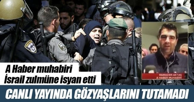 A Haber muhabiri canlı yayında gözyaşlarını tutamadı!