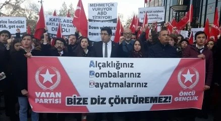 ABD Büyükelçiliği önünde Kayseri saldırısı protesto edildi