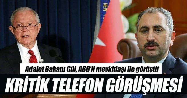 Adalet Bakanı Gül, ABD?li mevkidaşı ile görüştü