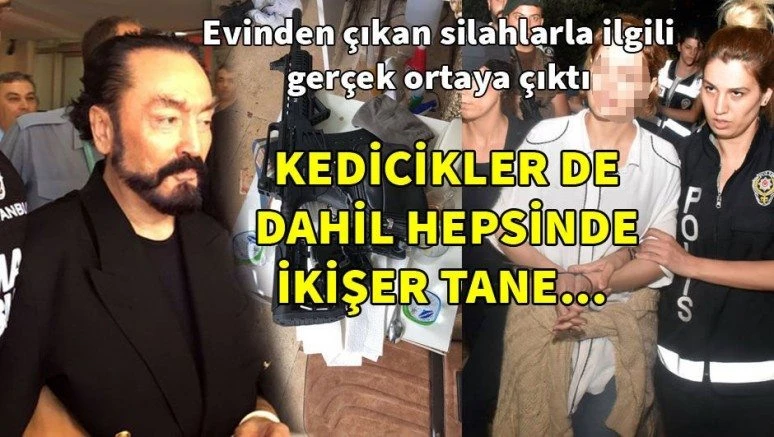 Adnan Oktar`ın evinden çıkan silahlara nasıl ruhsat aldıkları ortaya çıktı!
