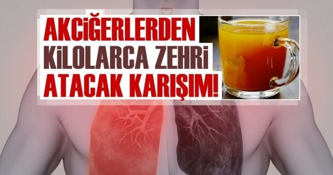Akciğerden kilolarca zehri atacak karışım