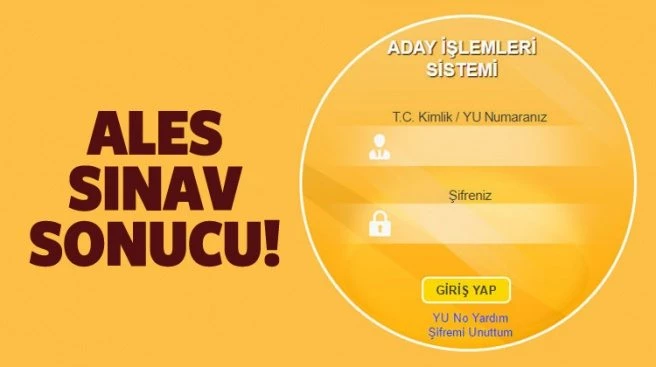 ALES sınav sonucu öğrenme ekranı! 2017 ÖSYM tarih verdi...