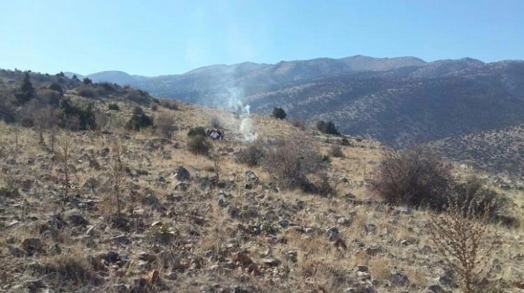 Ambulans helikoptere dumanla mesaj