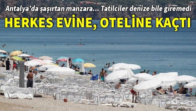 Antalya`da şaşırtan sıcak manzaraları