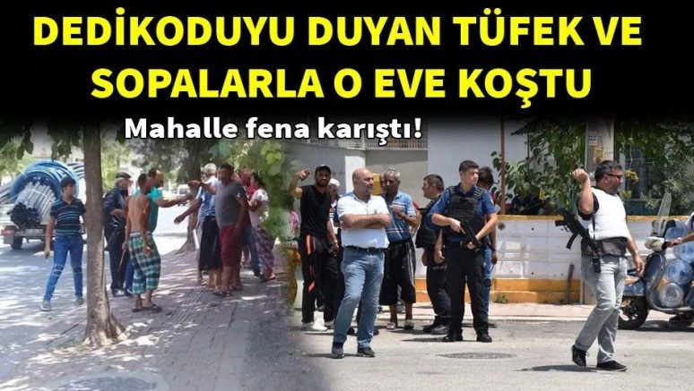 Antalya`da taşlı, sopalı, silahlı mahalle kavgası!
