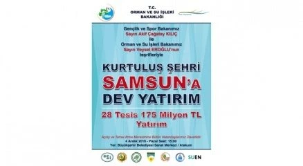 Bakanlar 314 milyon TL?lik 42 müjde ile Samsun?a gidiyor