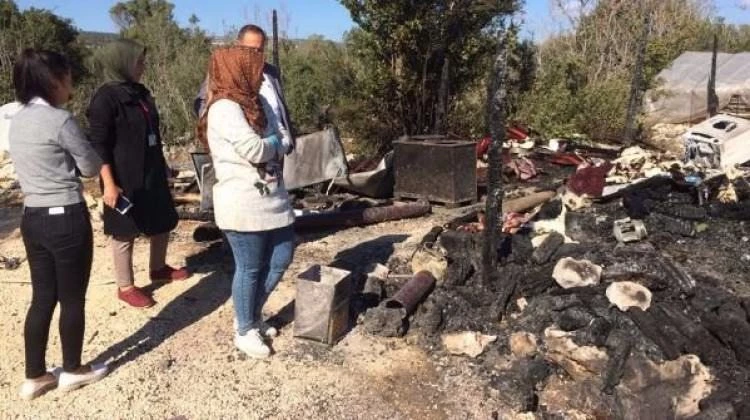 Barakada çıkan yangında yaşlı kadın öldü