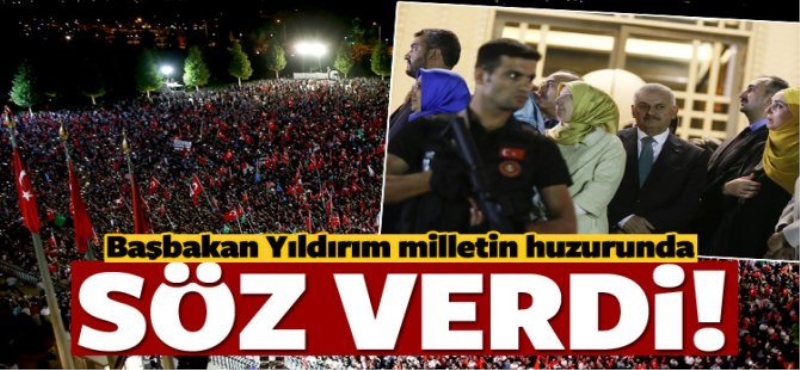Başbakan Yıldırım'dan Vatandaşlara Söz!