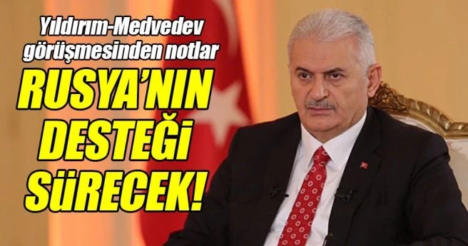 Başbakan Yıldırım, Medvedev ile görüştü