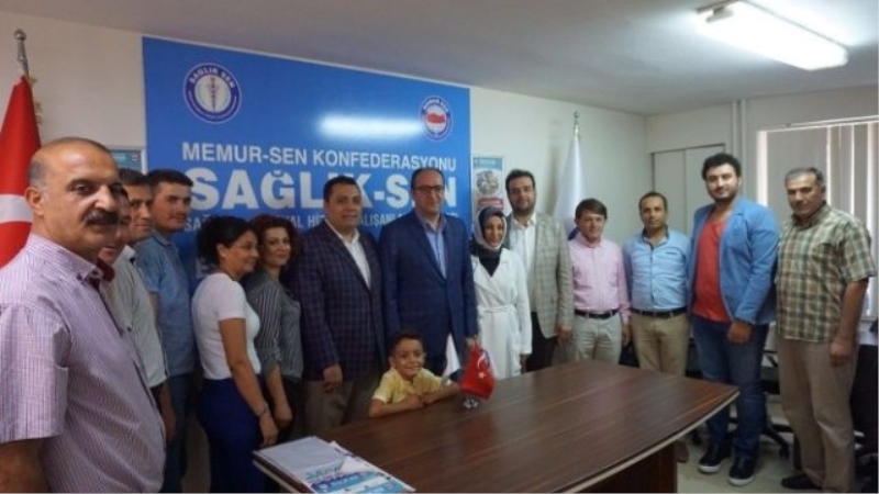 Başkan Ünlü`den Sağlık Sen`e Ziyaret