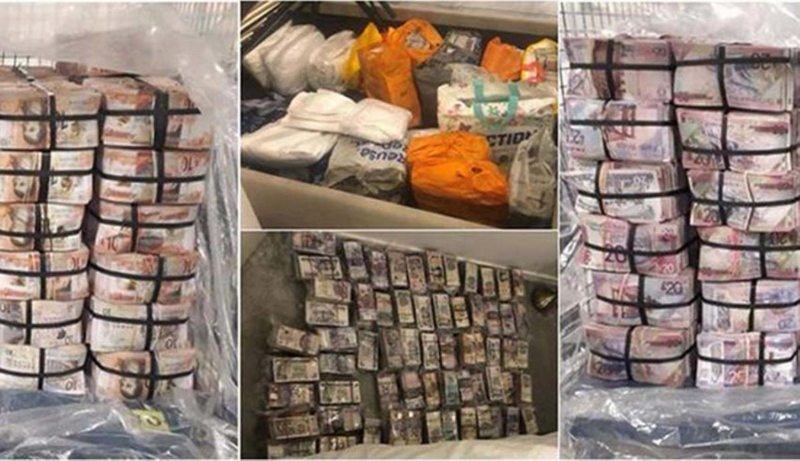 Baskın yapan polisler bile gözlerine inanamadı! Evden balyalar halinde 7.6 milyon dolar çıktı