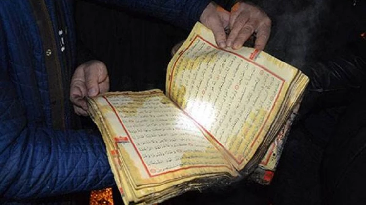 Bir tek 'Kur'an'ı Kerim' yanmadı!