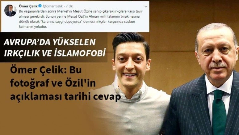 Çelik: Bu fotoğraf ve Özil`in açıklaması tarihi cevap