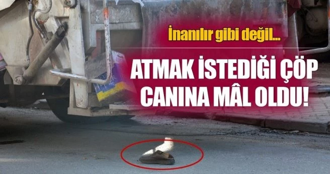 Çöp atarken kamyonun altında can verdi