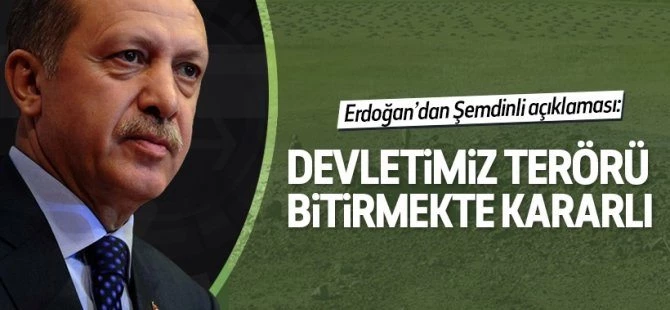 Cumhurbaşkanı'ndan Şemdinli açıklaması