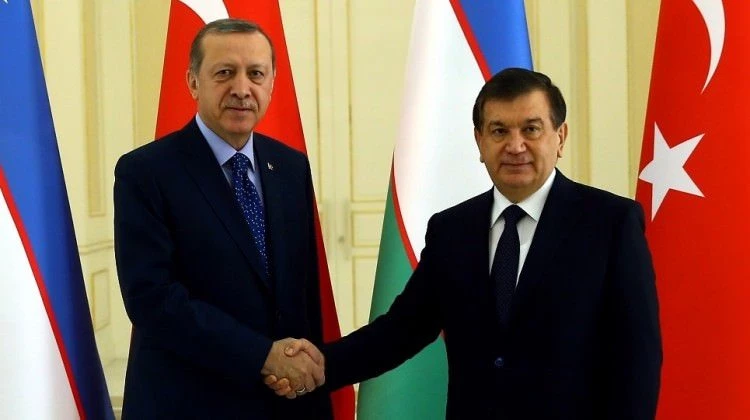 Cumhurbaşkanı Erdoğan Mirziyayev'le görüştü