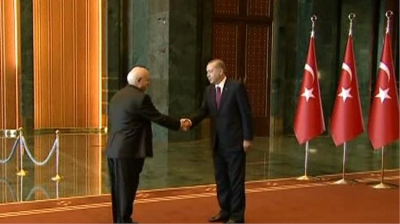 Cumhurbaşkanlığı Külliyesinde kabul töreni
