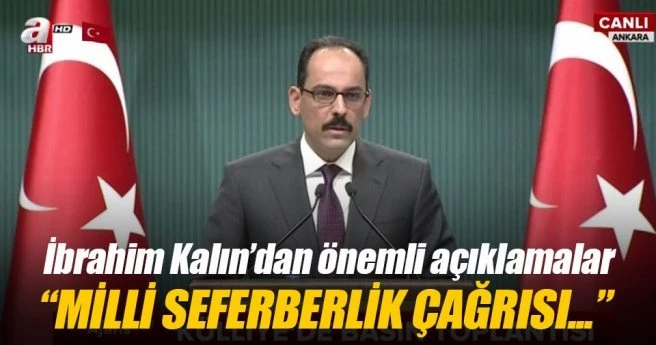 Cumhurbaşkanlığı Sözcüzü İbrahim Kalın konuşuyor