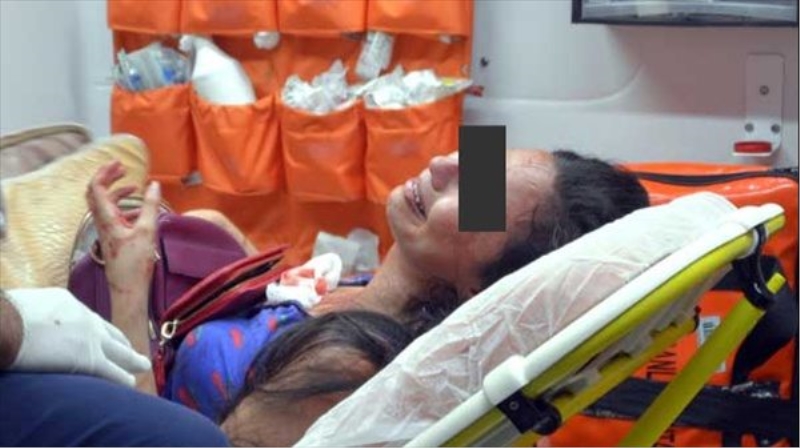 Dayak yiyen kadın, polis lojmanına sığındı