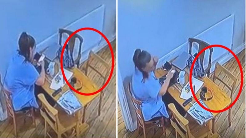 Dünya bu görüntüyü konuşuyor! Masadaki sandalye kendi kendine hareket etti, olay hakkındaki iddia daha da ürkütücü