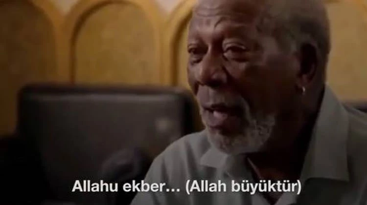 Dünya ünlü oyuncu Morgan Freeman ezana hayran kaldı