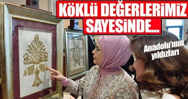 Emine Erdoğan, Anadolu?nun Yıldızları Sahne Sunumunu izledi