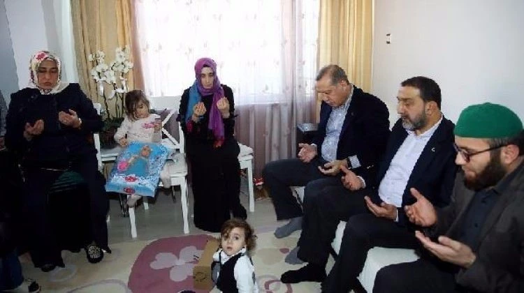 Erdoğan'dan şehit ailelerine ziyaret