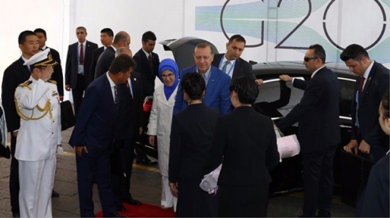 Erdoğan G20 için Hangzhouda