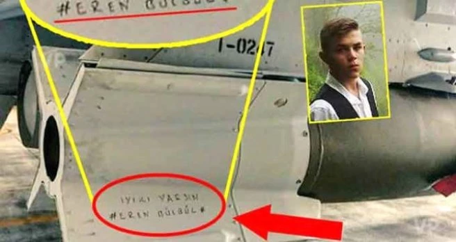 F-16?lar 5 Teröristi Üzerinde ?İyi ki Varsın Eren Bülbül? Yazan Füzelerle Vurdu