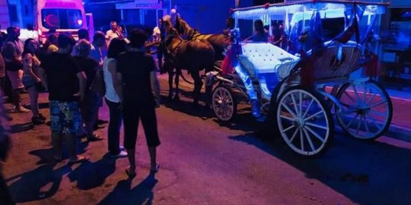 Faytoncunun ürken atı dehşet saçtı