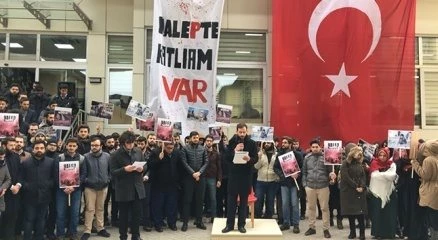 FSM Vakıf Üniversitesi öğrencileri Halep?e sessiz kalmadı