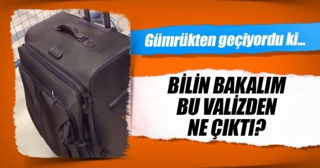 Gümrükten geçen valizin içinden çıktı
