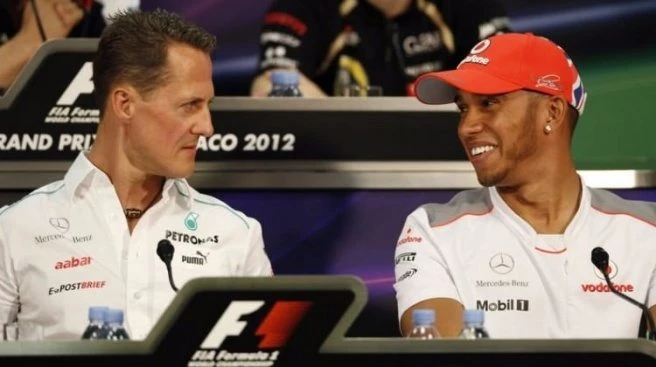Hamilton, efsane Schumacher`i yakaladı!
