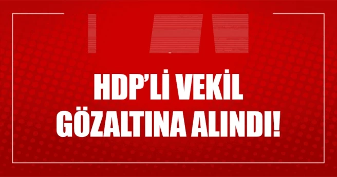 HDP milletvekili Emin Adıyaman gözaltına alındı