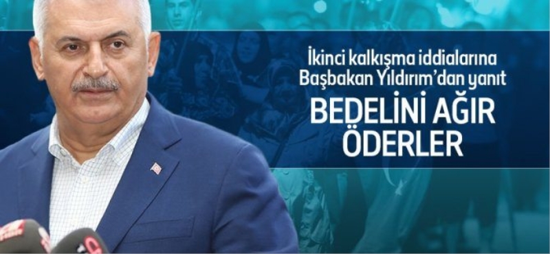 İkinci darbe iddialarına Başbakan Yıldırım'dan yanıt