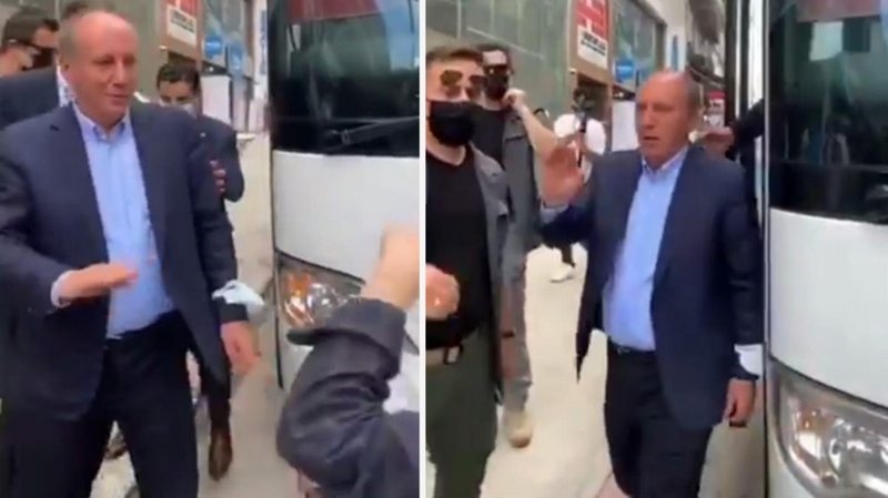 İl binası açılışına giden Muharrem İnce, vatandaştan korkup geri çekildi