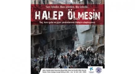 İstanbul Aydın Üniversitesi Halep?e yardım elini uzatıyor