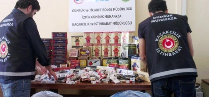 İzmir'de kaçak sigara operasyonu