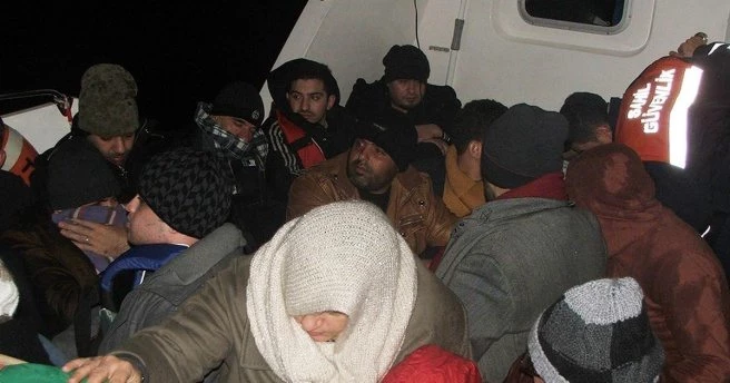Kaçaklar Midilli`ye geçmek isterken yakalandı