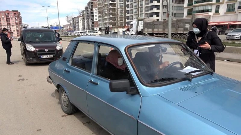 Kırıkkale`de korona virüs denetimleri: Sürücü ve yolcuların 