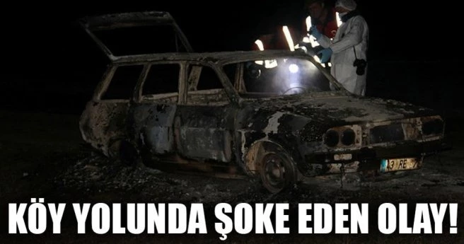 Köy yolunda şoke eden olay!